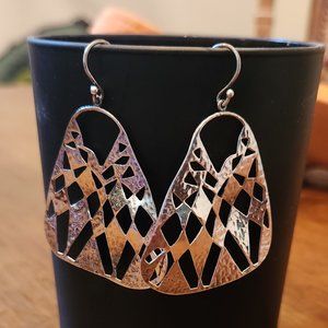 Silpada large hammered silver earrings